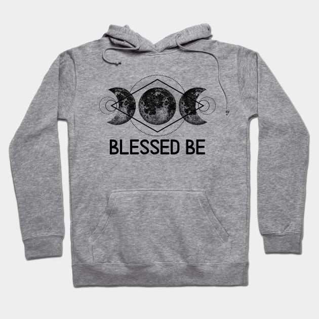 Wicca Gift Pagan Triple Moon Goddess Blessed Be Gifts Hoodie by InnerMagic